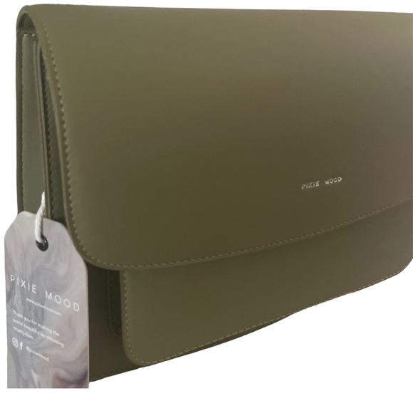 NEW Pixi Mood Vegan Leather Crossbody Zoe Sage Bag Handbag - Picture 1 of 7